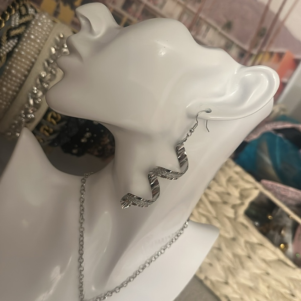 Elegant Silver Spiral Earrings